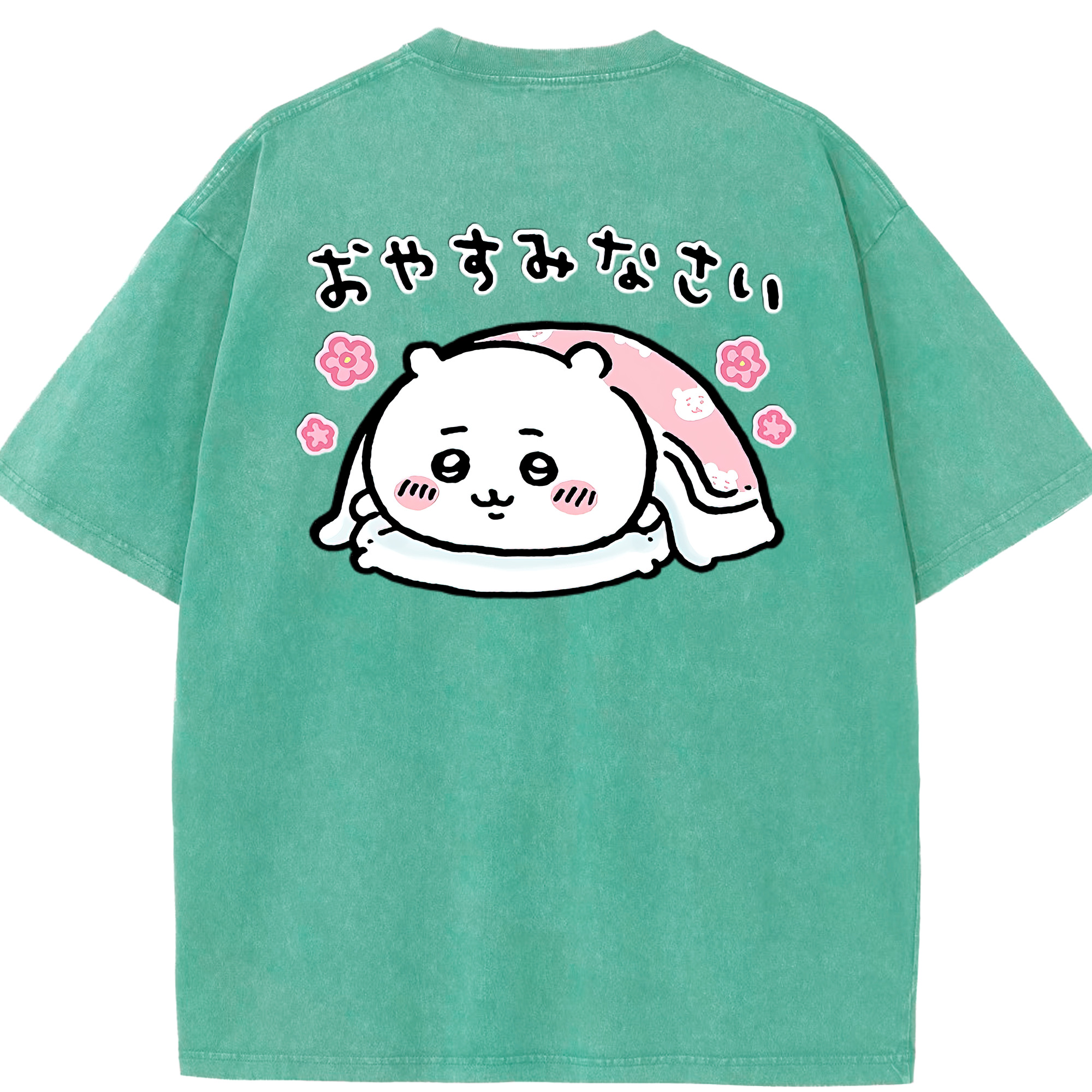 （画像用） ちいかわ ちいかわ Chii-kawa chiikawa 綿100% ヴィンテージ風 半袖Tシャツ（背面プリント）
